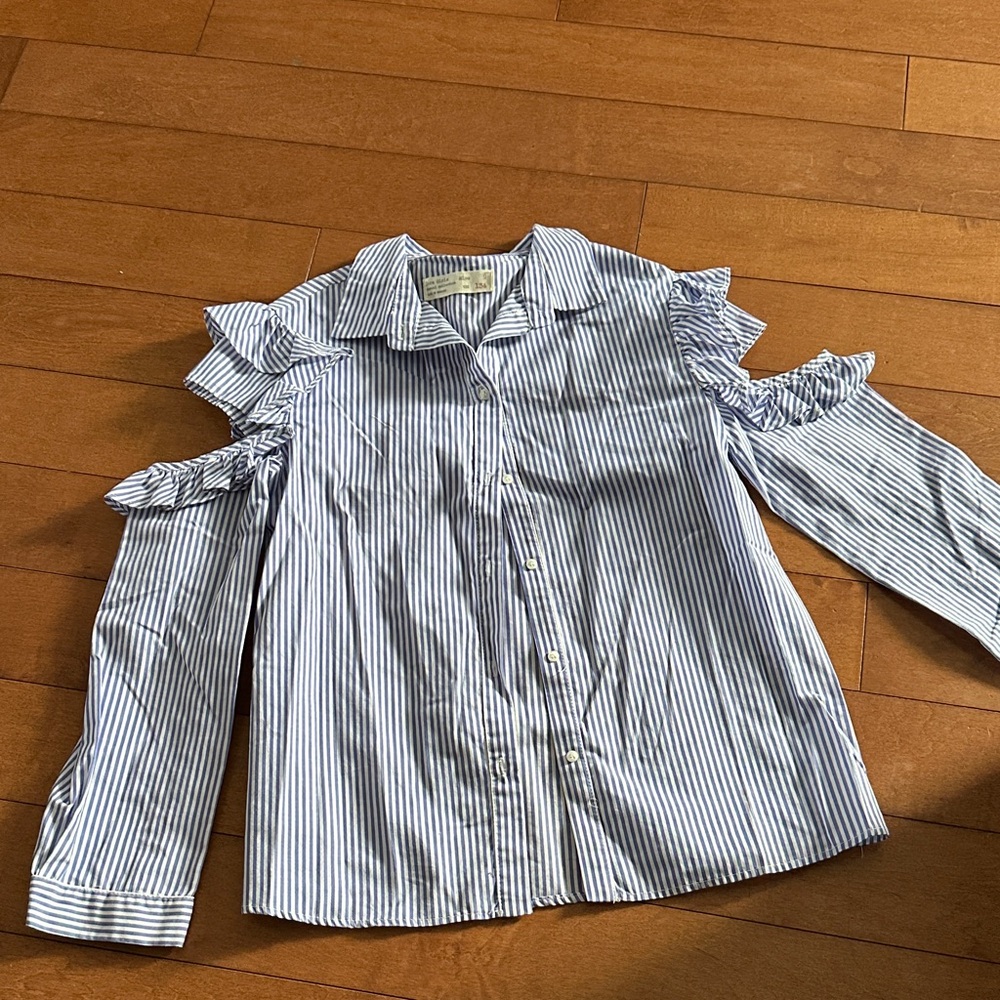 Zara Blue Striped Kids Blouse